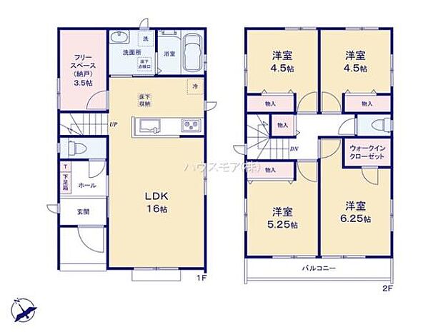 4LDKの魅力的な間取り!LDKはゆったりとした空間で、ご家族との団らん時間が、より一層充実したものになりますね家族との仲が深まり、自然と笑顔が増えそうです!