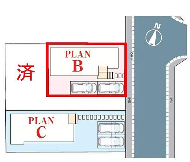 カースペースは2台付き!セカンドカー持ちの方や急な来客時にも安心ですね。物件探しのご条件・ご要望などありましたら、何なりとスタッフまでお申し付けください!