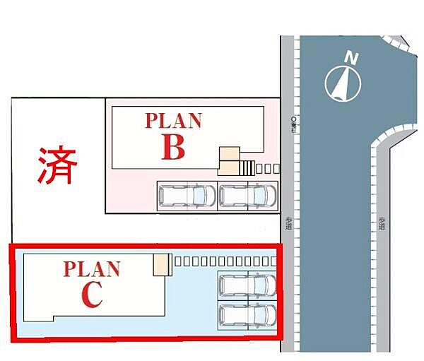 カースペースは2台付き！セカンドカー持ちの方や急な来客時にも安心ですね。物件探しのご条件・ご要望などありましたら、何なりとスタッフまでお申し付けください！
