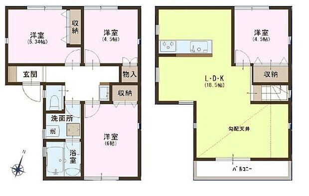 4LDKの魅力的な間取り!LDKはゆったりとした空間で、ご家族との団らん時間が、より一層充実したものになりますね家族との仲が深まり、自然と笑顔が増えそうです!