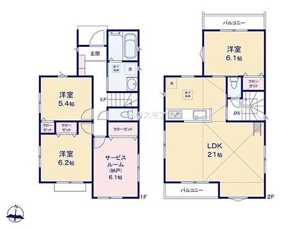 3SLDKの魅力的な間取り!LDKはゆったりとした空間で、ご家族との団らん時間が、より一層充実したものになりますね。家族との仲が深まり、自然と笑顔が増えます!