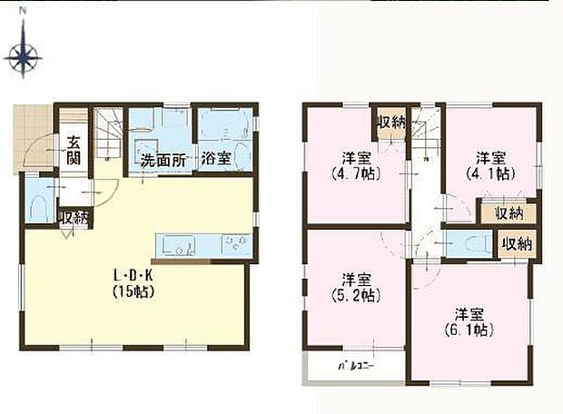 4LDKの魅力的な間取り!LDKはゆったりとした空間で、ご家族との団らん時間が、より一層充実したものになりますね家族との仲が深まり、自然と笑顔が増えそうです!