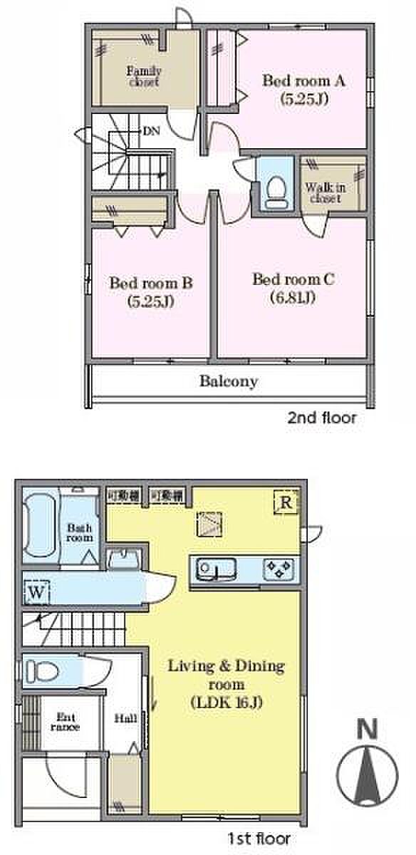 3LDKの魅力的な間取り!LDKはゆったりとした空間で、ご家族との団らん時間が、より一層充実したものになりますね。家族との仲が深まり、自然と笑顔が増えます!