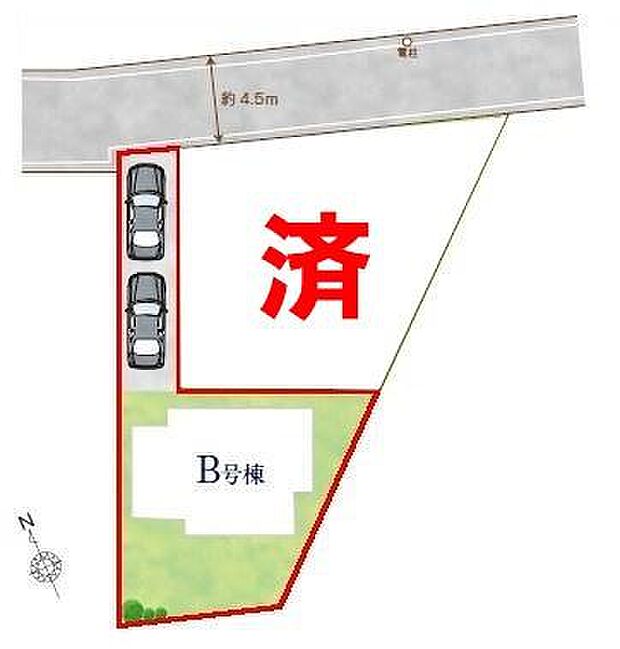 カースペース2台付きでマイカーをお持ちのご家庭でも安心。物件探しのご条件・ご要望・ご質問など、何なりと弊社スタッフまでお申し付けください!