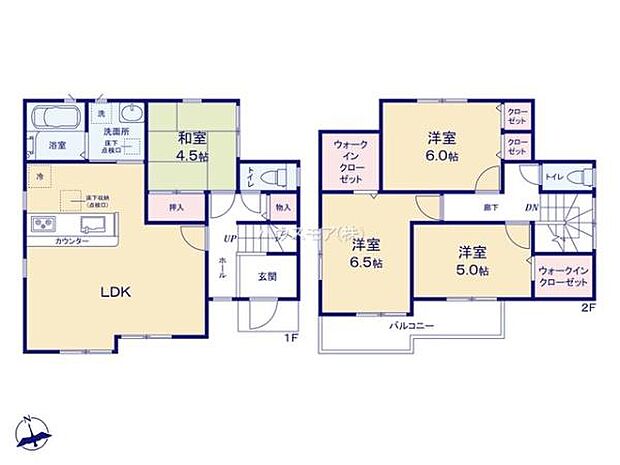 4LDKの魅力的な間取り!LDKはゆったりとした空間で、ご家族との団らん時間が、より一層充実したものになりますね家族との仲が深まり、自然と笑顔が増えそうです!