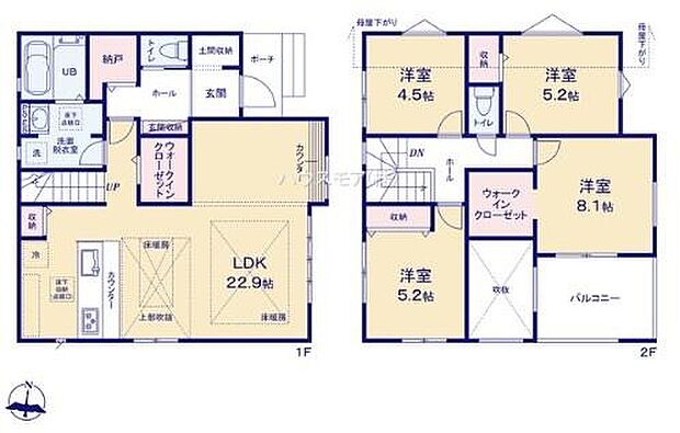 4SLDKの魅力的な間取り!LDKはゆったりとした空間で、ご家族との団らん時間が、より一層充実したものになりますね家族との仲が深まり、自然と笑顔が増えそうです!