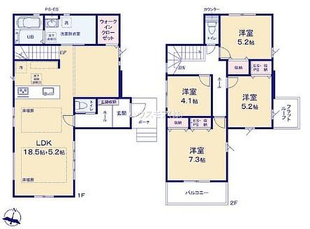 4LDKの魅力的な間取り！LDKはゆったりとした空間で、ご家族との団らん時間が、より一層充実したものになりますね。家族との仲が深まり、自然と笑顔が増えます！
