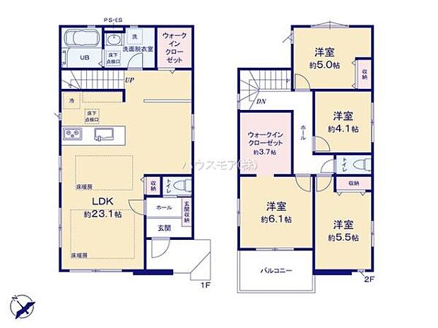 4LDKの魅力的な間取り!LDKはゆったりとした空間で、ご家族との団らん時間が、より一層充実したものになりますね家族との仲が深まり、自然と笑顔が増えそうです!
