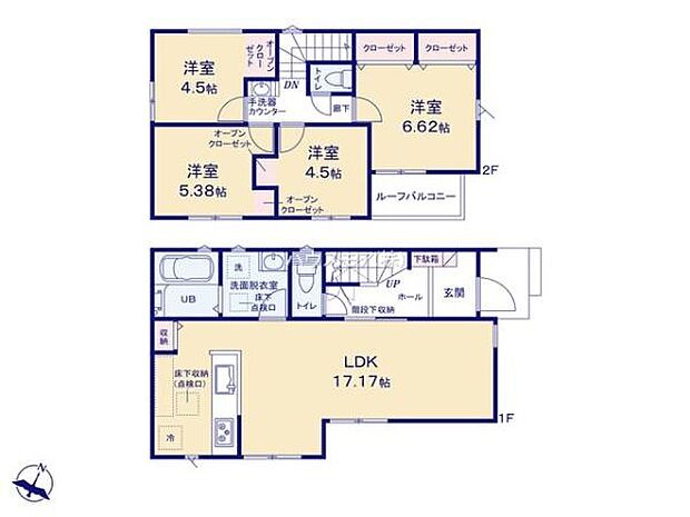 4LDKの魅力的な間取り!LDKはゆったりとした空間で、ご家族との団らん時間が、より一層充実したものになりますね家族との仲が深まり、自然と笑顔が増えそうです!