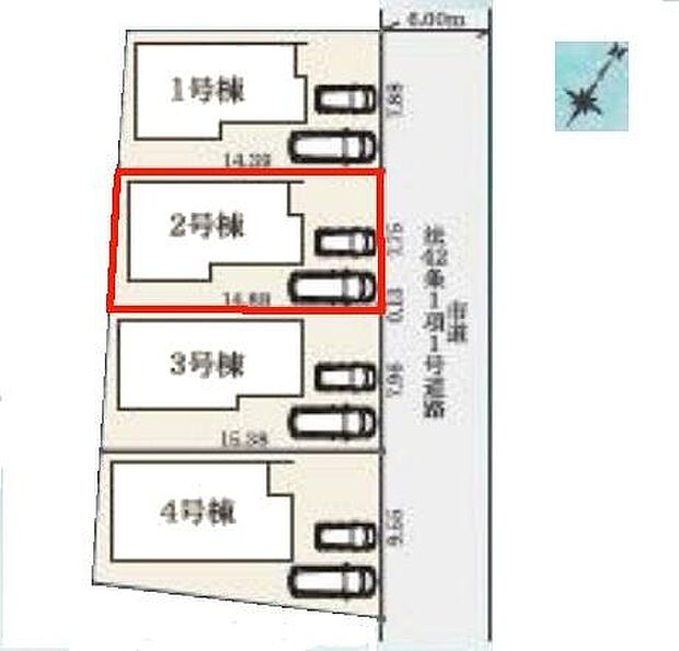 カースペースは2台付き!セカンドカー持ちの方や急な来客時にも安心ですね。