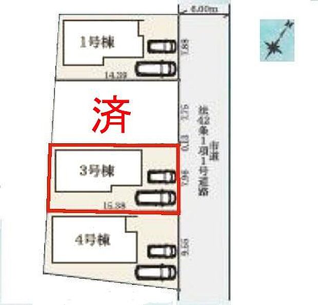 カースペースは2台付き！セカンドカー持ちの方や急な来客時にも安心ですね。
