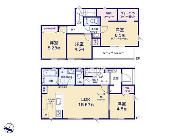 4SLDKの魅力的な間取り!LDKはゆったりとした空間で、ご家族との団らん時間が、より一層充実したものになりますね家族との仲が深まり、自然と笑顔が増えそうです!