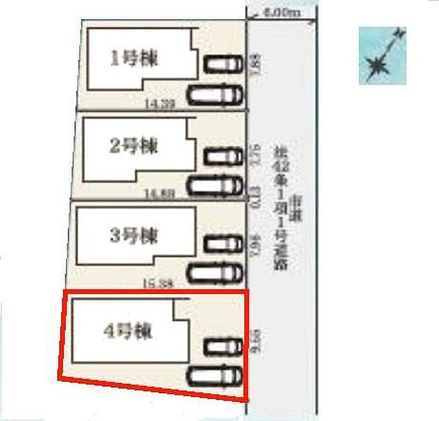 カースペースは2台付き!セカンドカー持ちの方や急な来客時にも安心ですね。
