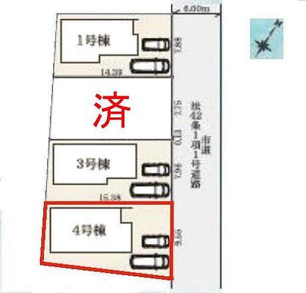 カースペースは2台付き!セカンドカー持ちの方や急な来客時にも安心ですね。