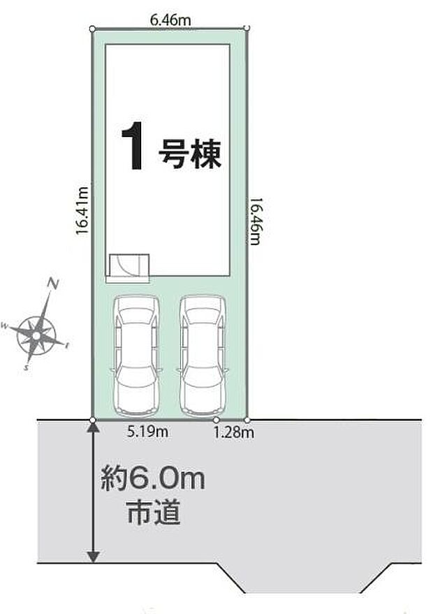 カースペースは2台付き！セカンドカー持ちの方や急な来客時にも安心ですね。