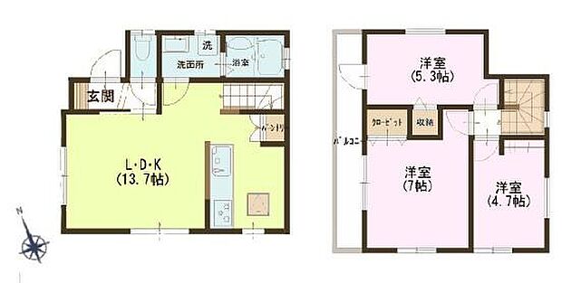 3LDKの魅力的な間取り！LDKはゆったりとした空間で、ご家族との団らん時間が、より一層充実したものになりますね。家族との仲が深まり、自然と笑顔が増えます！