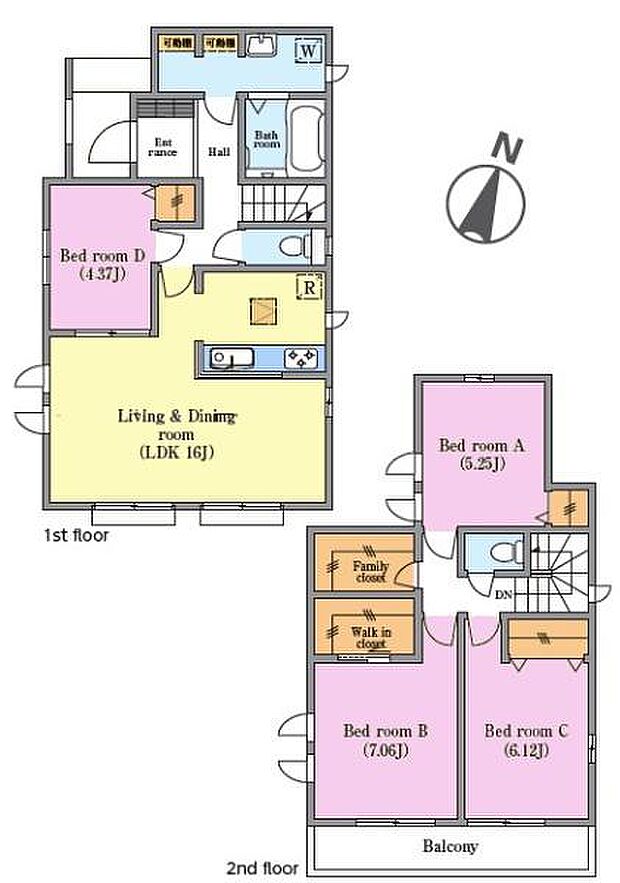 4LDKの魅力的な間取り！LDKはゆったりとした空間で、ご家族との団らん時間が、より一層充実したものになりますね家族との仲が深まり、自然と笑顔が増えそうです！