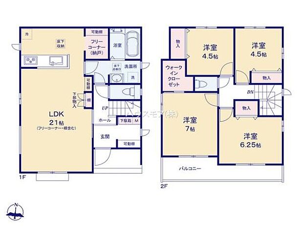 4LDKの魅力的な間取り!LDKはゆったりとした空間で、ご家族との団らん時間が、より一層充実したものになりますね家族との仲が深まり、自然と笑顔が増えそうです!