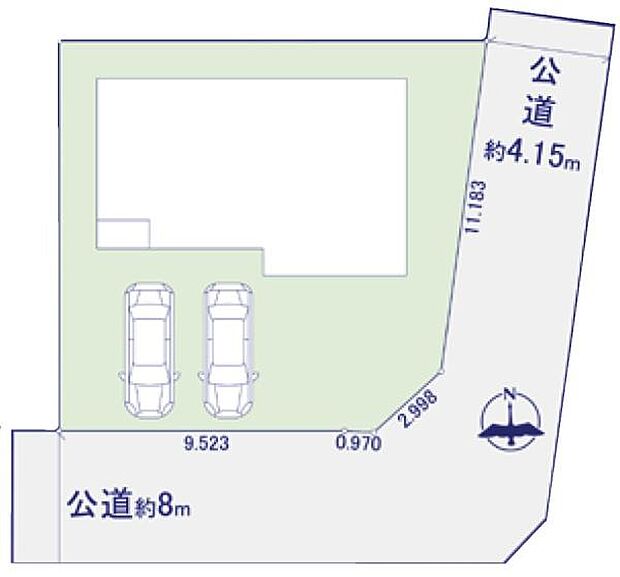 カースペースは2台付き!セカンドカー持ちの方や急な来客時にも安心ですね。
