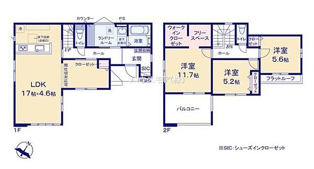 3LDKの魅力的な間取り！LDKはゆったりとした空間で、ご家族との団らん時間が、より一層充実したものになりますね。家族との仲が深まり、自然と笑顔が増えます！
