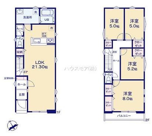 4LDKの魅力的な間取り!LDKはゆったりとした空間で、ご家族との団らん時間が、より一層充実したものになりますね家族との仲が深まり、自然と笑顔が増えそうです!