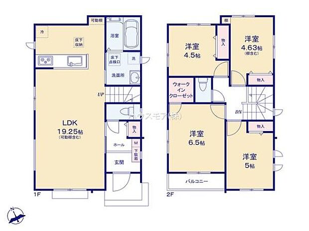 4LDKの魅力的な間取り!LDKはゆったりとした空間で、ご家族との団らん時間が、より一層充実したものになりますね。家族との仲が深まり、自然と笑顔が増えます!