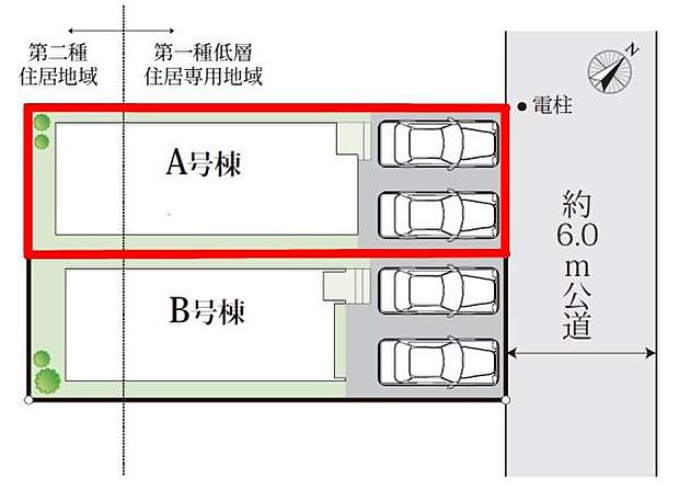 カースペース2台付きでマイカーをお持ちのご家庭でも安心。物件探しのご条件・ご要望・ご質問など、何なりと弊社スタッフまでお申し付けください！