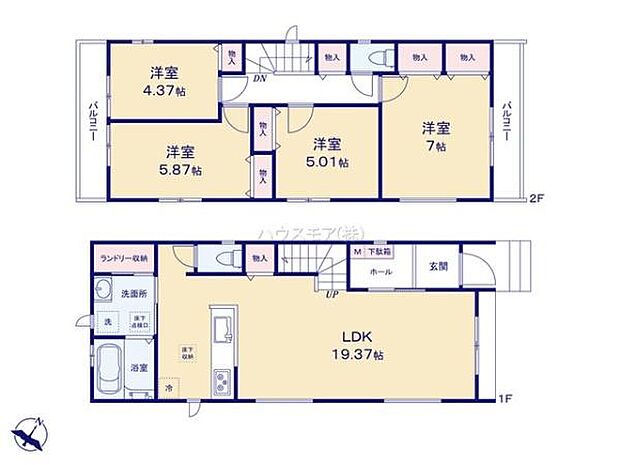 4LDKの魅力的な間取り！LDKはゆったりとした空間で、ご家族との団らん時間が、より一層充実したものになりますね家族との仲が深まり、自然と笑顔が増えそうです！