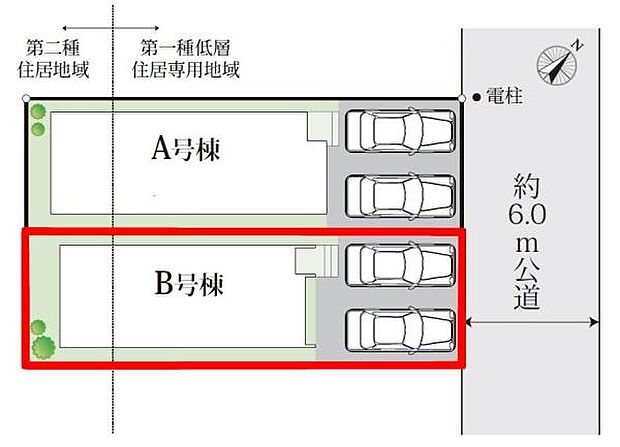 カースペース2台付きでマイカーをお持ちのご家庭でも安心。物件探しのご条件・ご要望・ご質問など、何なりと弊社スタッフまでお申し付けください！