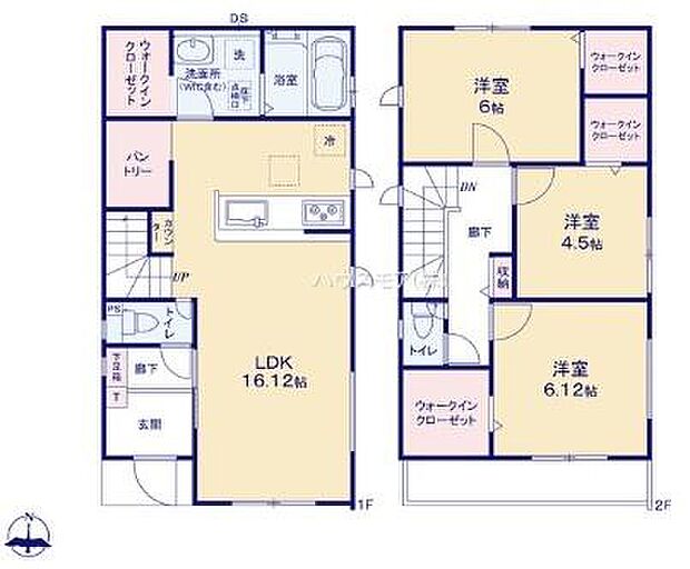 3LDKの魅力的な間取り!LDKはゆったりとした空間で、ご家族との団らん時間が、より一層充実したものになりますね。家族との仲が深まり、自然と笑顔が増えます!
