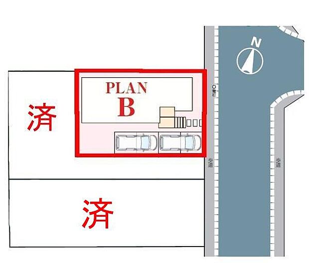 カースペースは2台付き!セカンドカー持ちの方や急な来客時にも安心ですね。物件探しのご条件・ご要望などありましたら、何なりとスタッフまでお申し付けください!