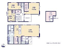 松戸市上本郷 2号棟 新築戸建て