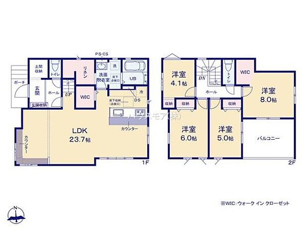 4LDKの魅力的な間取り!LDKはゆったりとした空間で、ご家族との団らん時間が、より一層充実したものになりますね家族との仲が深まり、自然と笑顔が増えそうです!