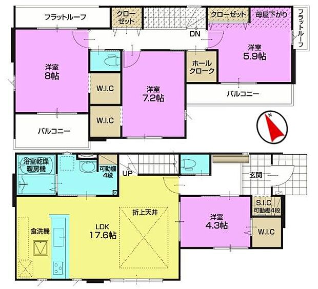 4LDKの魅力的な間取り！LDKはゆったりとした空間で、ご家族との団らん時間が、より一層充実したものになりますね家族との仲が深まり、自然と笑顔が増えそうです！