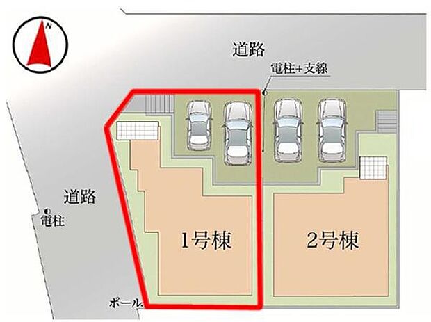 カースペース2台付きでマイカーをお持ちのご家庭でも安心。物件探しのご条件・ご要望・ご質問など、何なりと弊社スタッフまでお申し付けください!