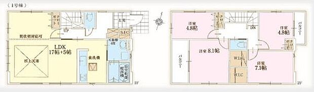 4LDKの魅力的な間取り!LDKはゆったりとした空間で、ご家族との団らん時間が、より一層充実したものになりますね家族との仲が深まり、自然と笑顔が増えそうです!