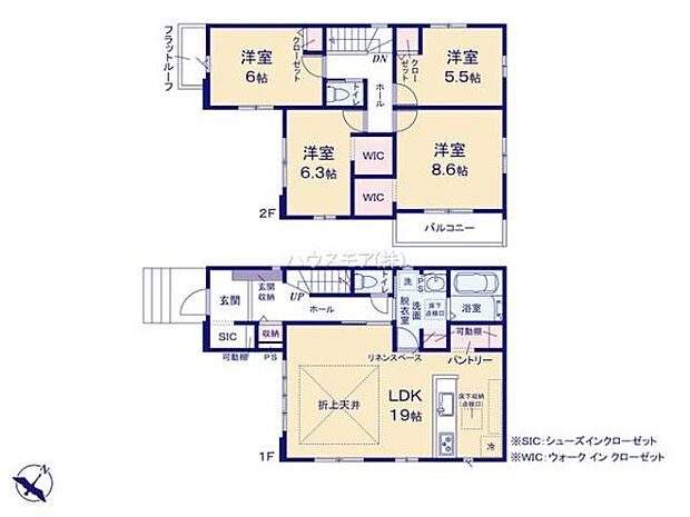 4LDKの魅力的な間取り!LDKはゆったりとした空間で、ご家族との団らん時間が、より一層充実したものになりますね。家族との仲が深まり、自然と笑顔が増えます!