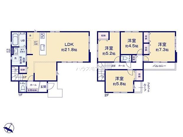4LDKの魅力的な間取り!LDKはゆったりとした空間で、ご家族との団らん時間が、より一層充実したものになりますね家族との仲が深まり、自然と笑顔が増えそうです!