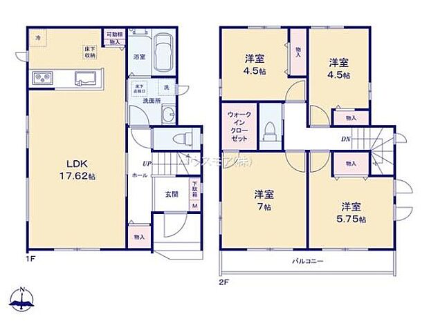 4LDKの魅力的な間取り!LDKはゆったりとした空間で、ご家族との団らん時間が、より一層充実したものになりますね家族との仲が深まり、自然と笑顔が増えそうです!