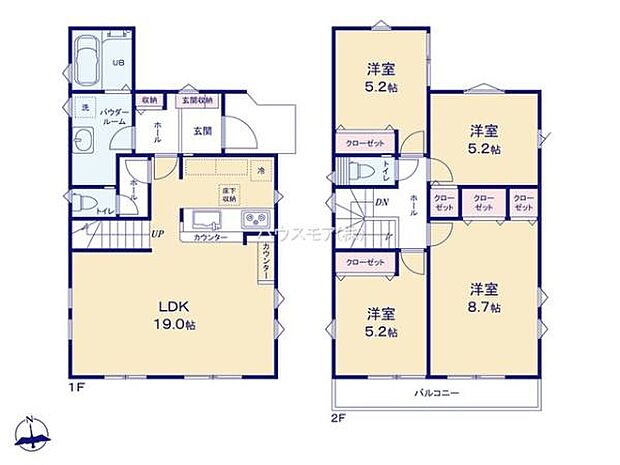 4LDKの魅力的な間取り!LDKはゆったりとした空間で、ご家族との団らん時間が、より一層充実したものになりますね!家族との仲が深まり、自然と笑顔が増えそうです!