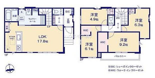 4LDKの魅力的な間取り!LDKはゆったりとした空間で、ご家族との団らん時間が、より一層充実したものになりますね家族との仲が深まり、自然と笑顔が増えそうです!