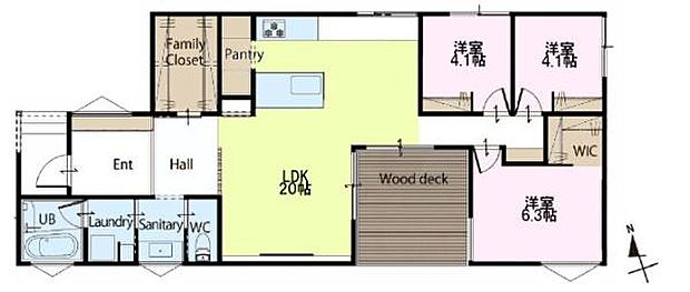 3LDKの魅力的な間取り！LDKはゆったりとした空間で、ご家族との団らん時間が、より一層充実したものになりますね家族との仲が深まり、自然と笑顔が増えそうです！