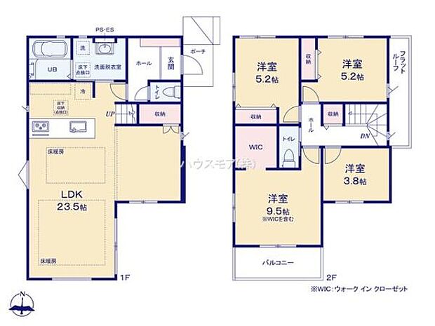 4LDKの魅力的な間取り!LDKはゆったりとした空間で、ご家族との団らん時間が、より一層充実したものになりますね。家族との仲が深まり、自然と笑顔が増えます!