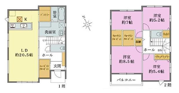 4LDKの魅力的な間取り！LDKはゆったりとした空間で、ご家族との団らん時間が、より一層充実したものになりますね。家族との仲が深まり、自然と笑顔が増えます！
