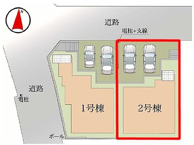 カースペース2台付きでマイカーをお持ちのご家庭でも安心。物件探しのご条件・ご要望・ご質問など、何なりと弊社スタッフまでお申し付けください!