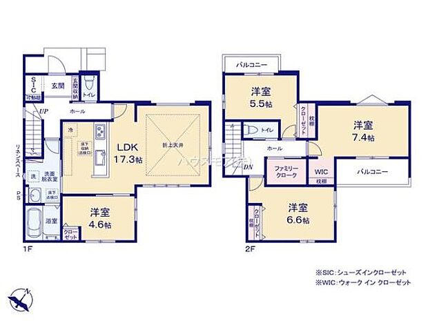 4LDKの魅力的な間取り!LDKはゆったりとした空間で、ご家族との団らん時間が、より一層充実したものになりますね。家族との仲が深まり、自然と笑顔が増えます!