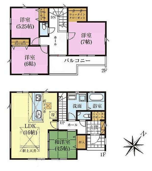 4LDKの魅力的な間取り!LDKはゆったりとした空間で、ご家族との団らん時間が、より一層充実したものになりますね。家族との仲が深まり、自然と笑顔が増えます!