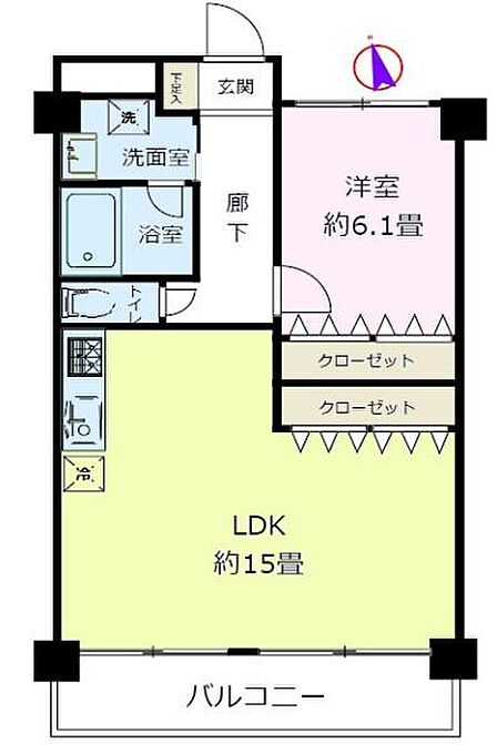 1LDKの住みやすい間取り！LDKはゆったりとした空間で、より一層充実したものになりますね。