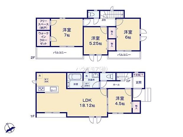 4LDKの魅力的な間取り！LDKはゆったりとした空間で、ご家族との団らん時間が、より一層充実したものになりますね。家族との仲が深まり、自然と笑顔が増えます！