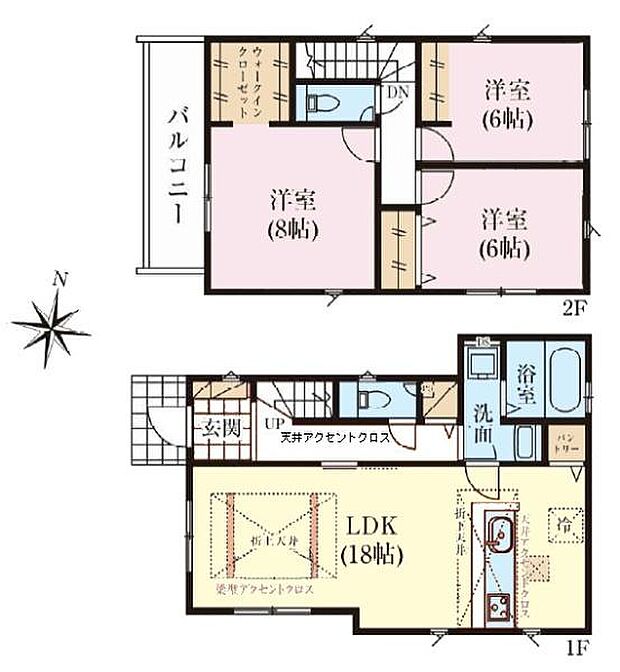 3LDKの魅力的な間取り!LDKはゆったりとした空間で、ご家族との団らん時間が、より一層充実したものになりますね家族との仲が深まり、自然と笑顔が増えそうです!